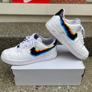 GUC Nike Air Force 1 glitch customs w/ box